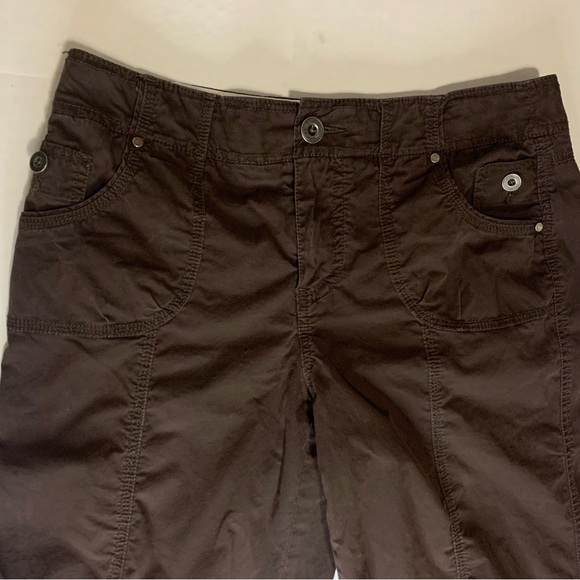 Intro Love The Fit Capri Strech Pants Chocolate Brown Size 10 Women’s Cropped - Picture 9 of 11